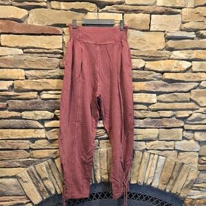 FP Movement by Free People Burgundy Lace-Up Pants